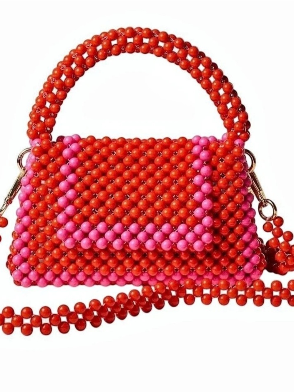 KATE SPADE X Target Beaded Shoulder Bag in Red & Pink NWT